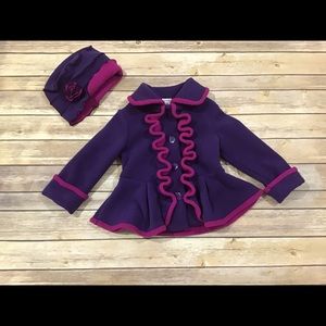 Purple Ruffle Coat 2T